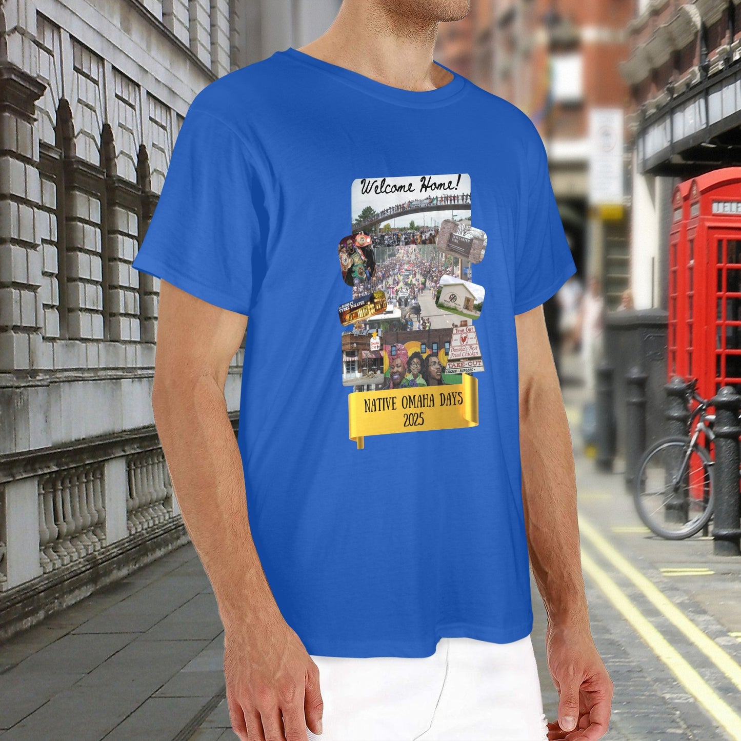 BLUE Native Omaha Days 2025 Unisex Heavy Cotton T-Shirt (One Side Printing)