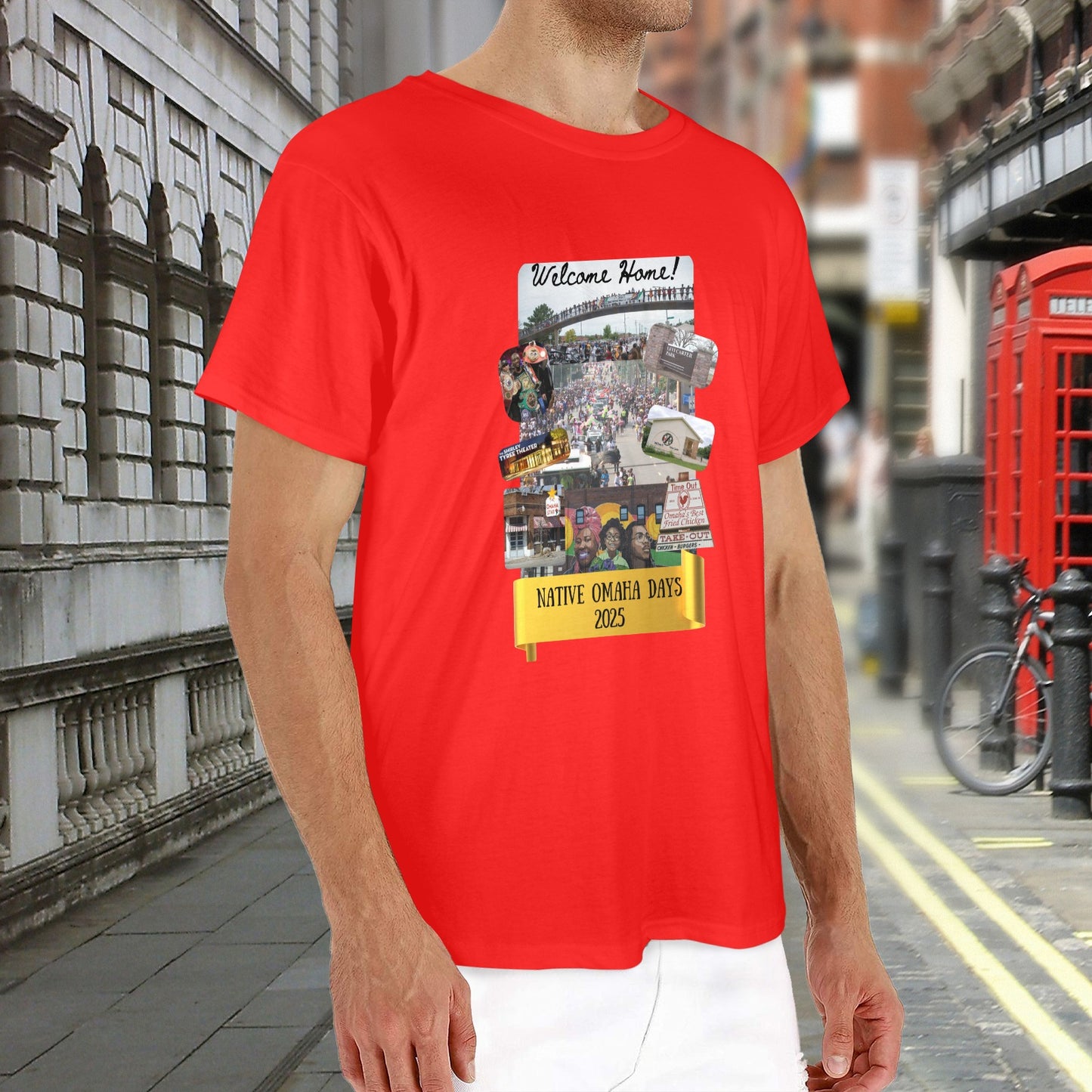 RED Native Omaha Days 2025 Unisex Heavy Cotton T-Shirt (One Side Printing)