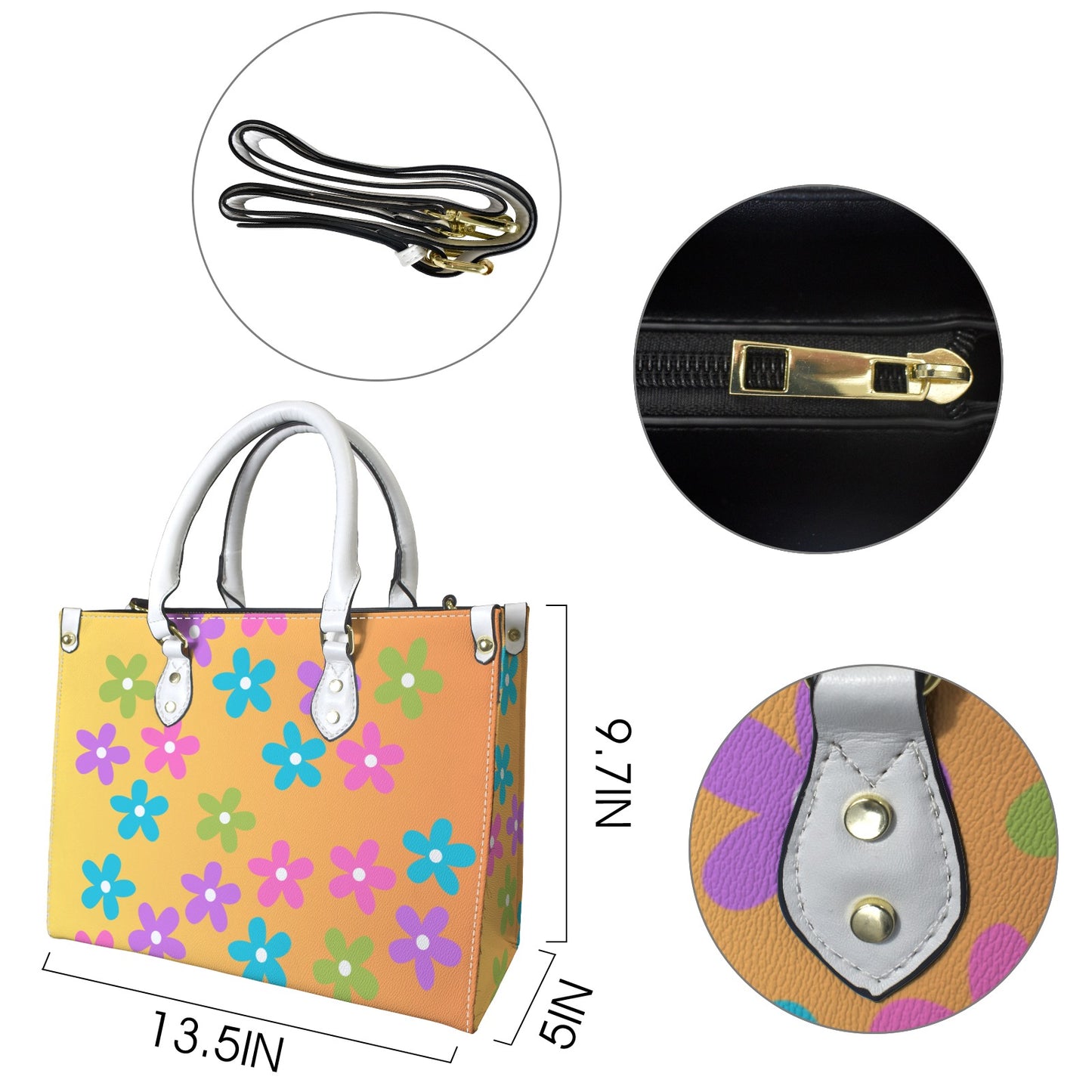 Colors in Bloom Handbag -Large