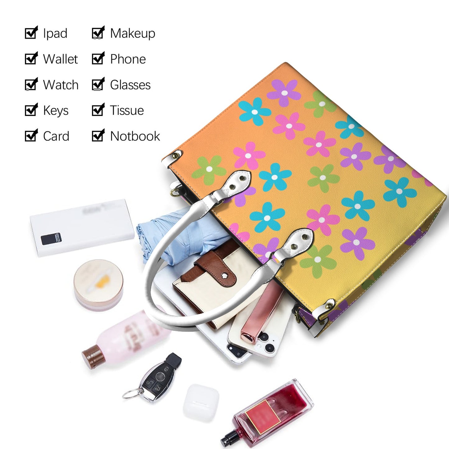 Colors in Bloom Handbag -Large