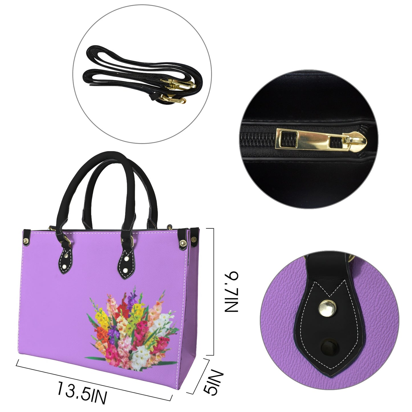 Gladiolus Glory Handbag - Large