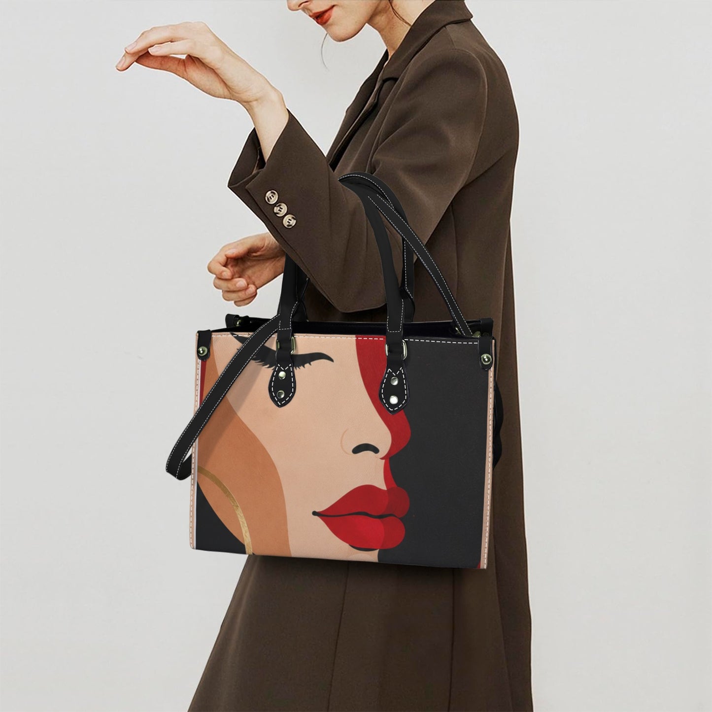 Face Card Handbag - Large