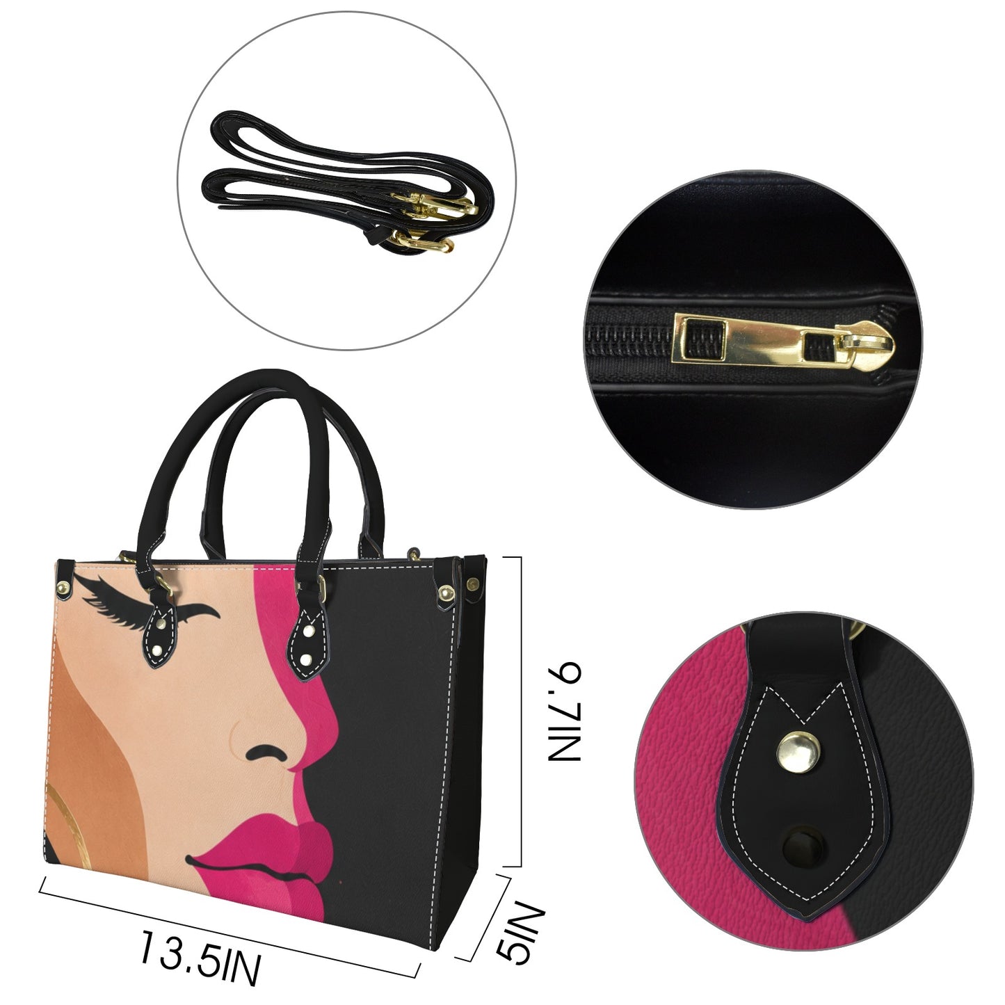 Face Card Handbag - Large