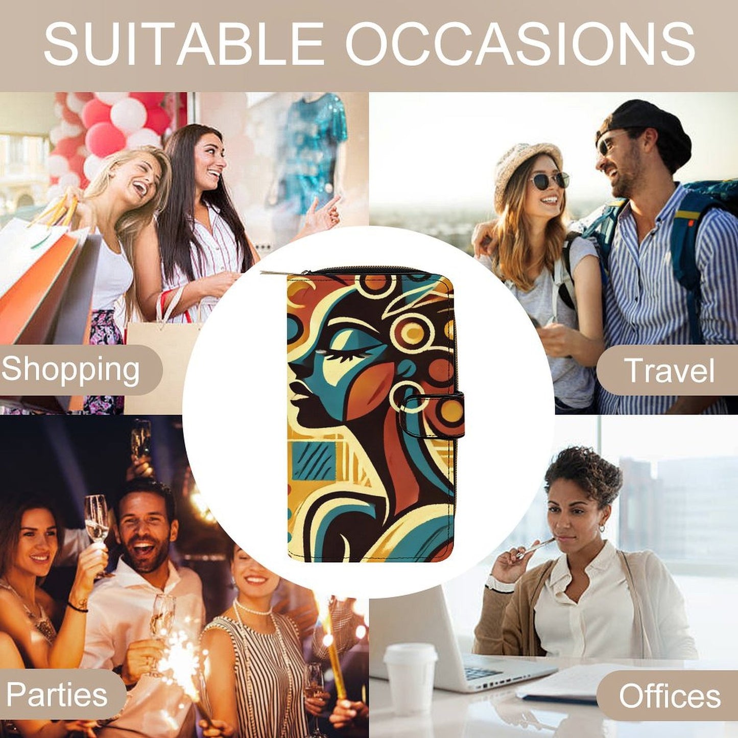 Free is She Leather Wallet